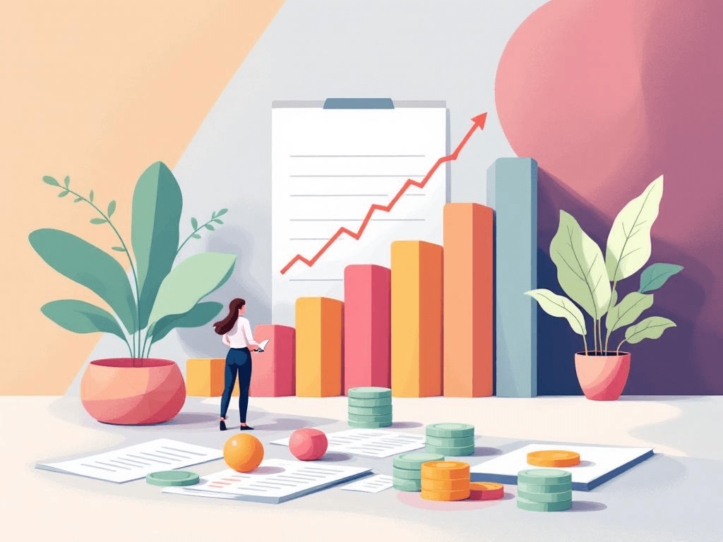 A professional abstract illustration representing the concept of The Percentage-Free Budget: A System Based on Income Floo...