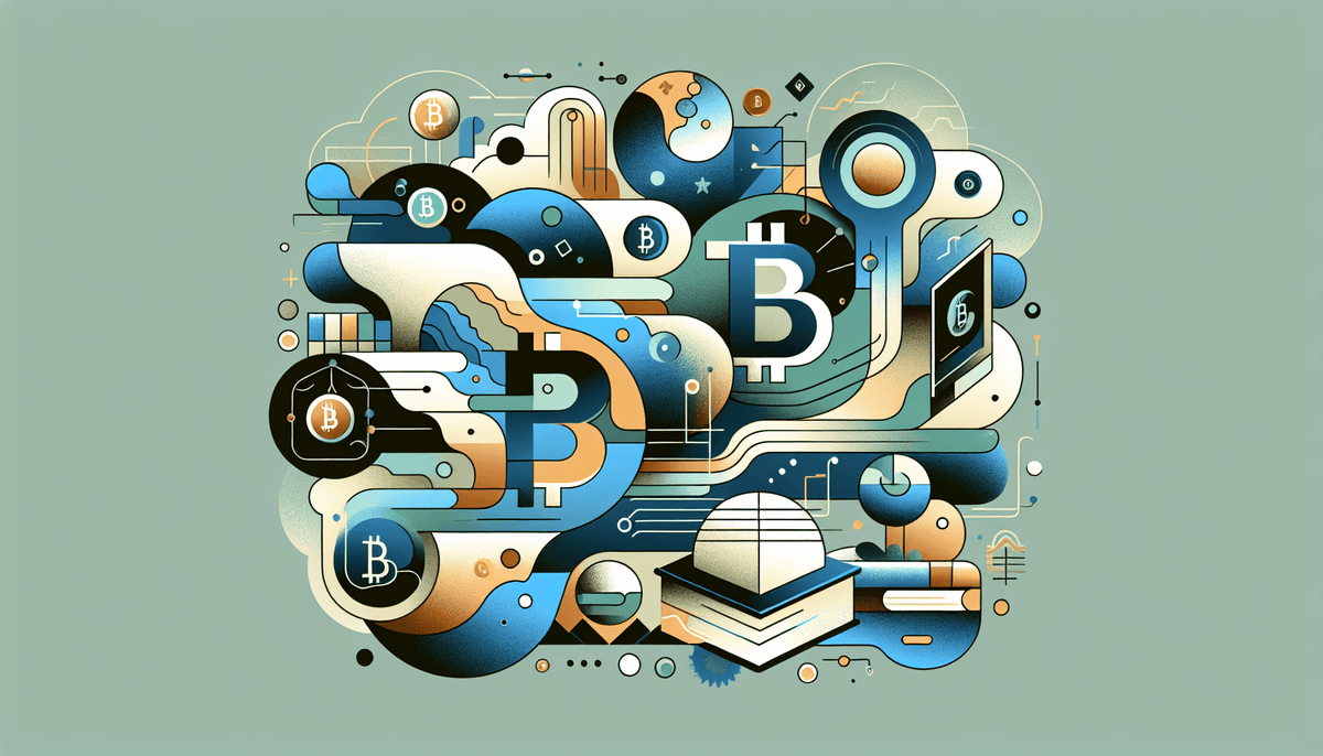 A professional blog header illustration for an article about FinTech & Crypto Education. Context: Bitcoin dominates financ...