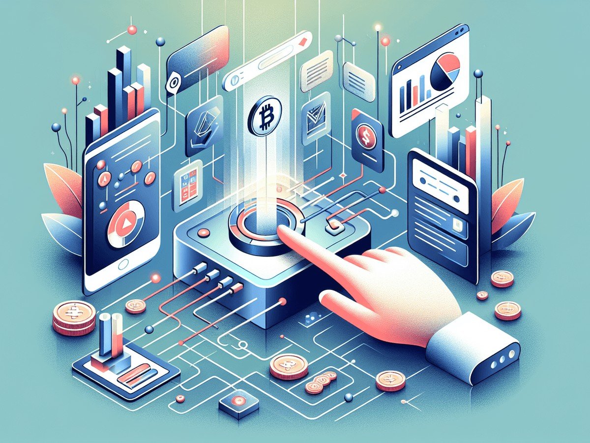 A professional abstract illustration representing the concept of What micro-investing means in FinTech & Crypto Education